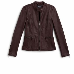 Mo-Ka Chic Dark Brown Faux Leather Jacket